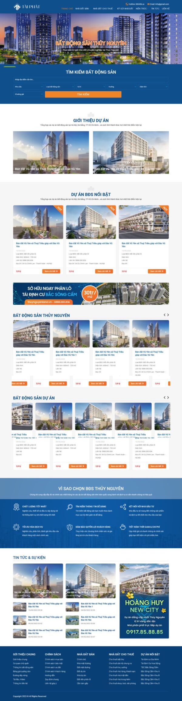 Web bất động sản đẹp
