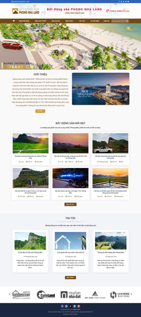 Web bất động sản đẹp