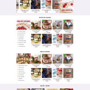 thiết kế web bán nguyên liệu làm bánh