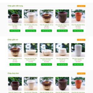 Thiết kế website chậu cây